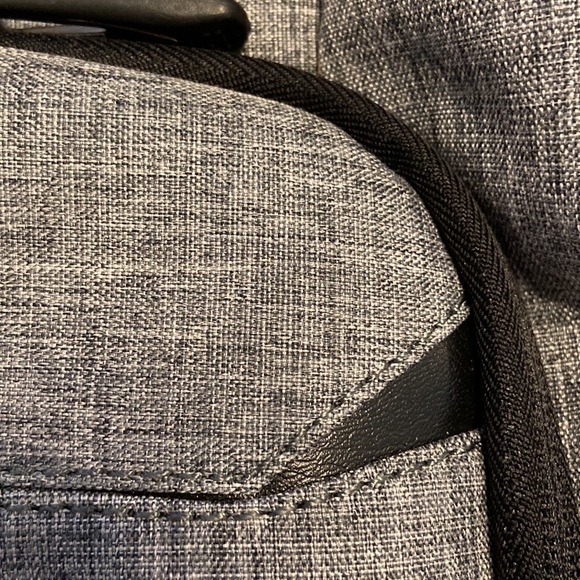 Bruno Cavalli Backpack large color gray and black long 19”wide 16” - Picture 15 of 16